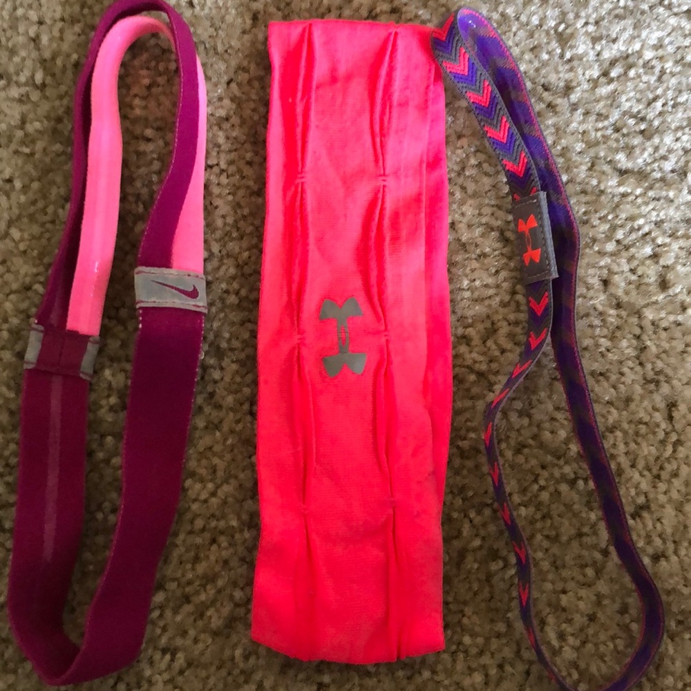 Under armour and nike headbands